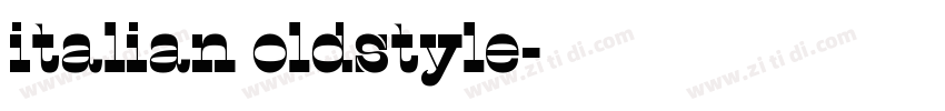 italian oldstyle字体转换